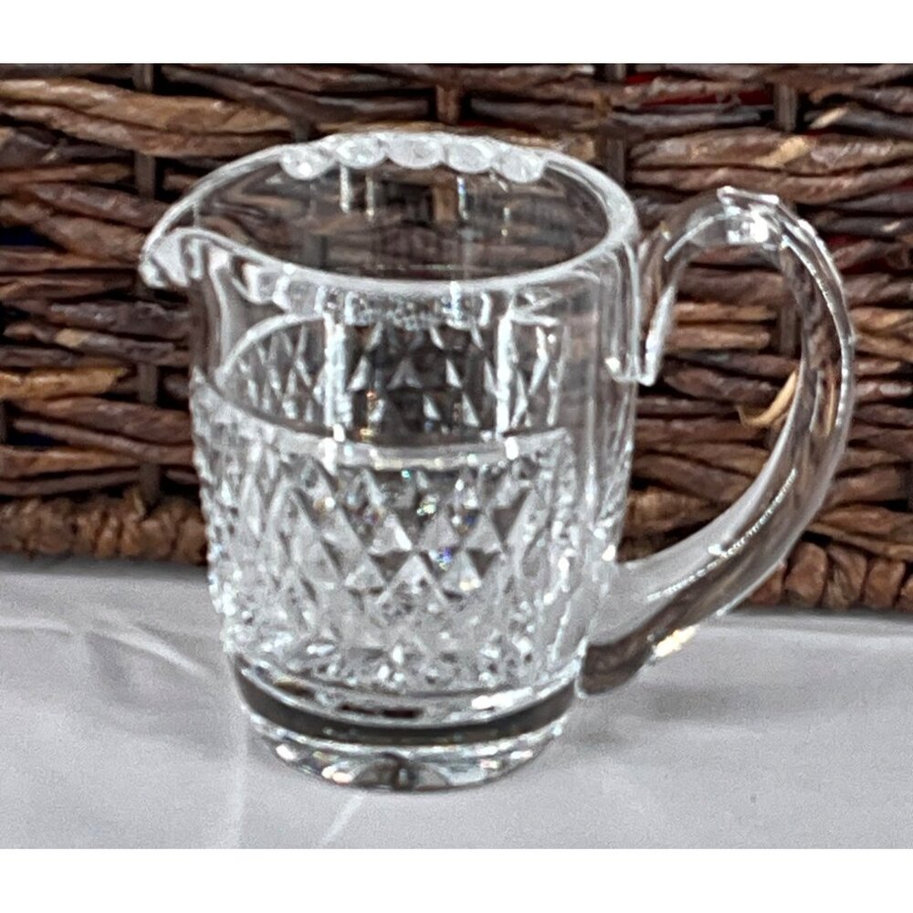 Waterford‎ Retired Crystal Creamer Pitcher 3.75" Scalloped Edge 6oz
